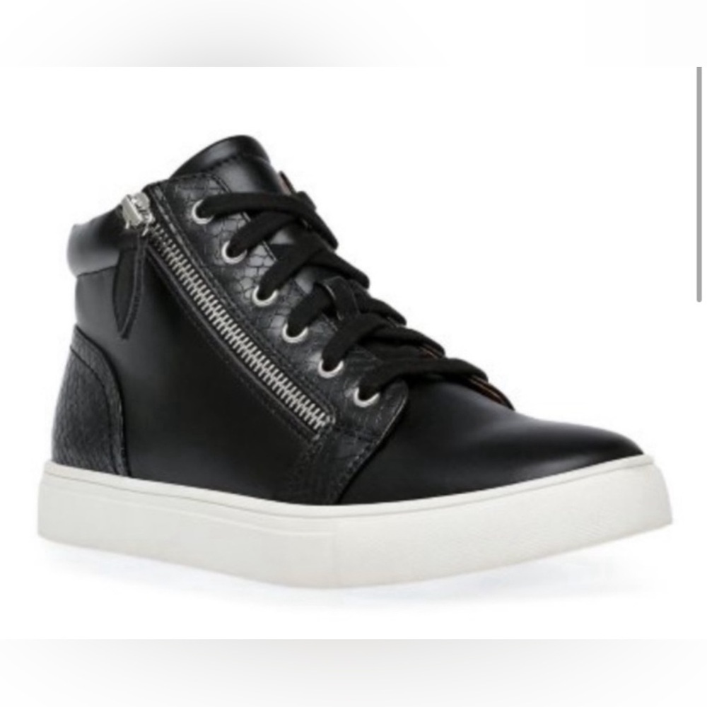 DV by Dolce Vita Black High-Top Sneakers with White Sole